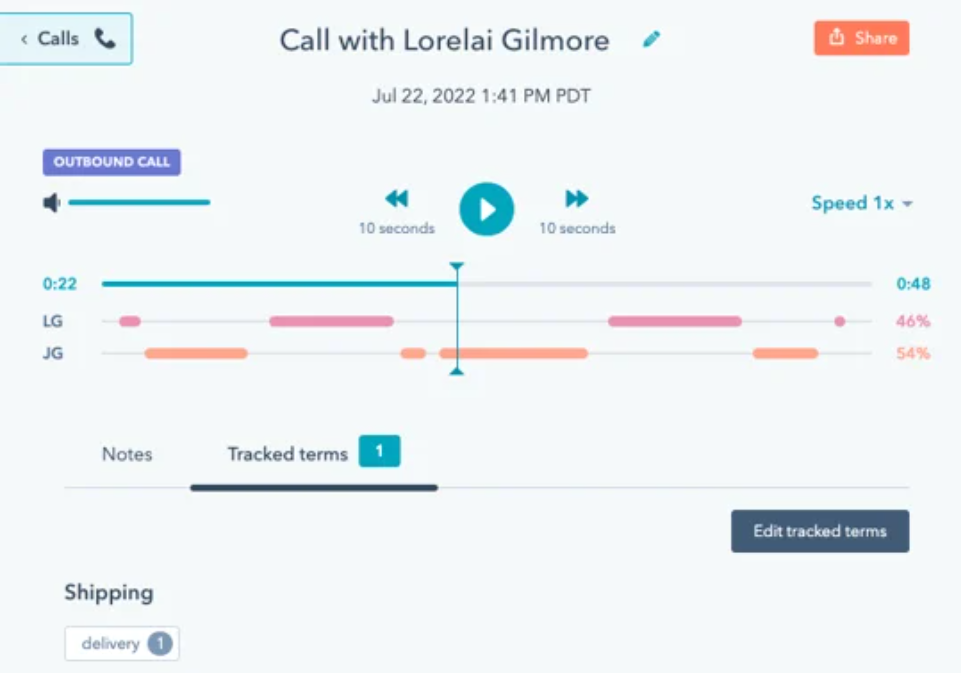 HubSpot call transcription CRM sync