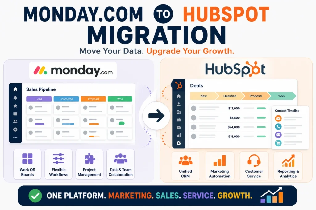 Monday.com to HubSpot migration comparison
