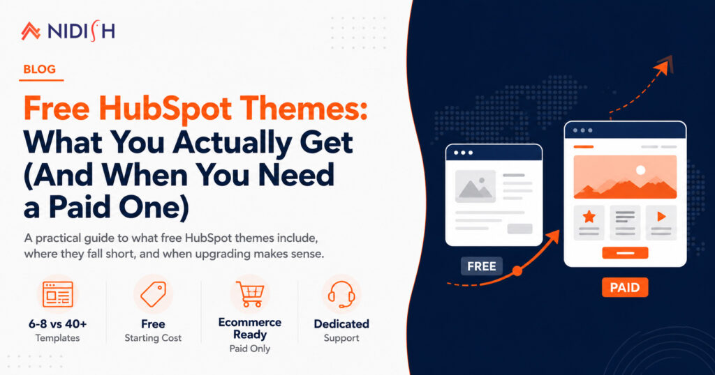 free HubSpot themes vs paid HubSpot themes side by side comparison
