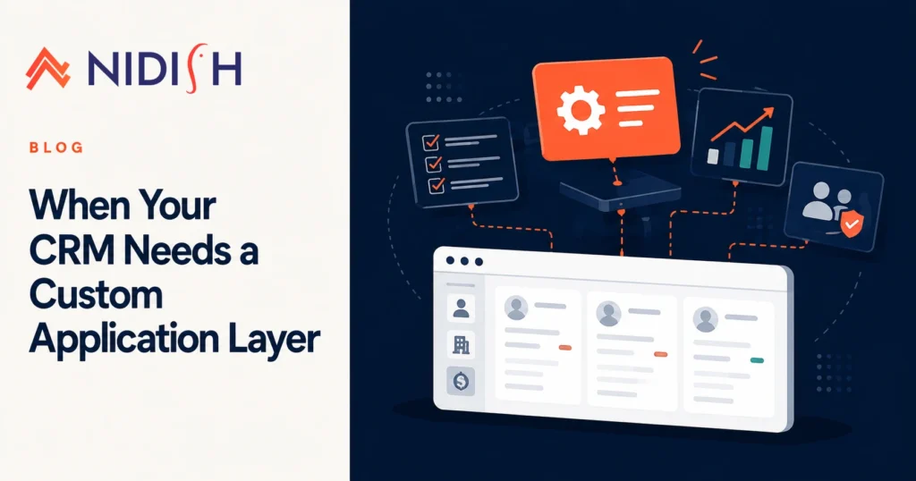 Custom application layer built on top of a CRM system of record
