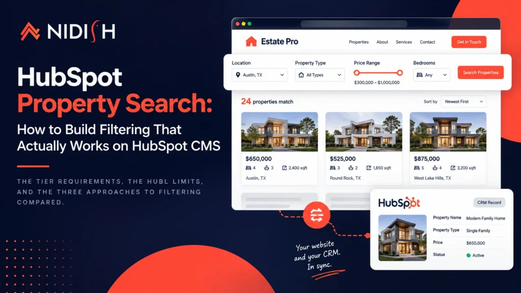 HubSpot property search filtering and CRM data on HubSpot CMS